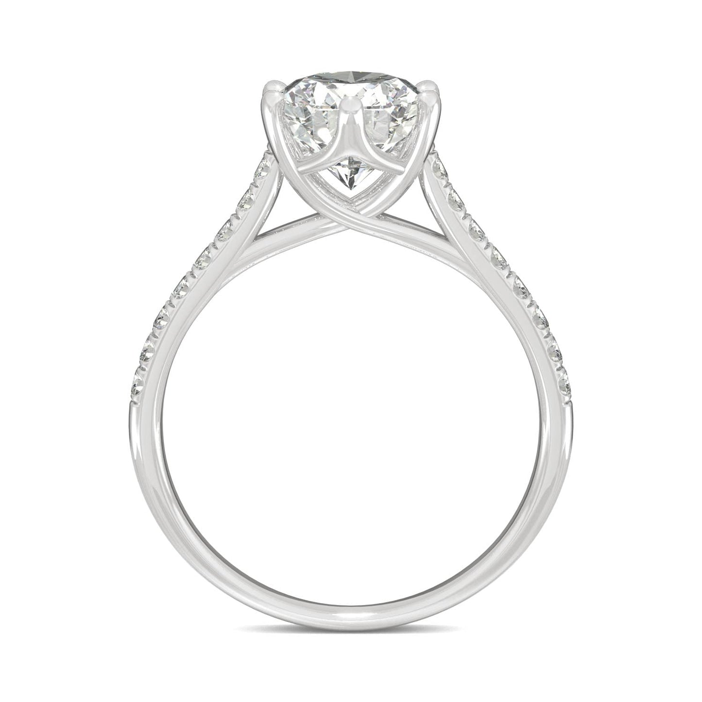 2.34 CTW Oval Moissanite Engagement Ring