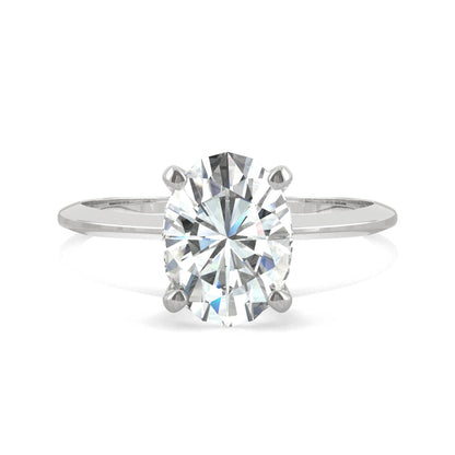 2.10 CTW Oval Moissanite Engagement Ring