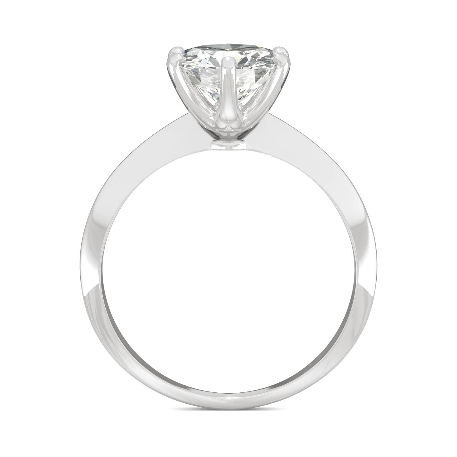 1.90 CTW Round Moissanite Solitaire Engagement Ring