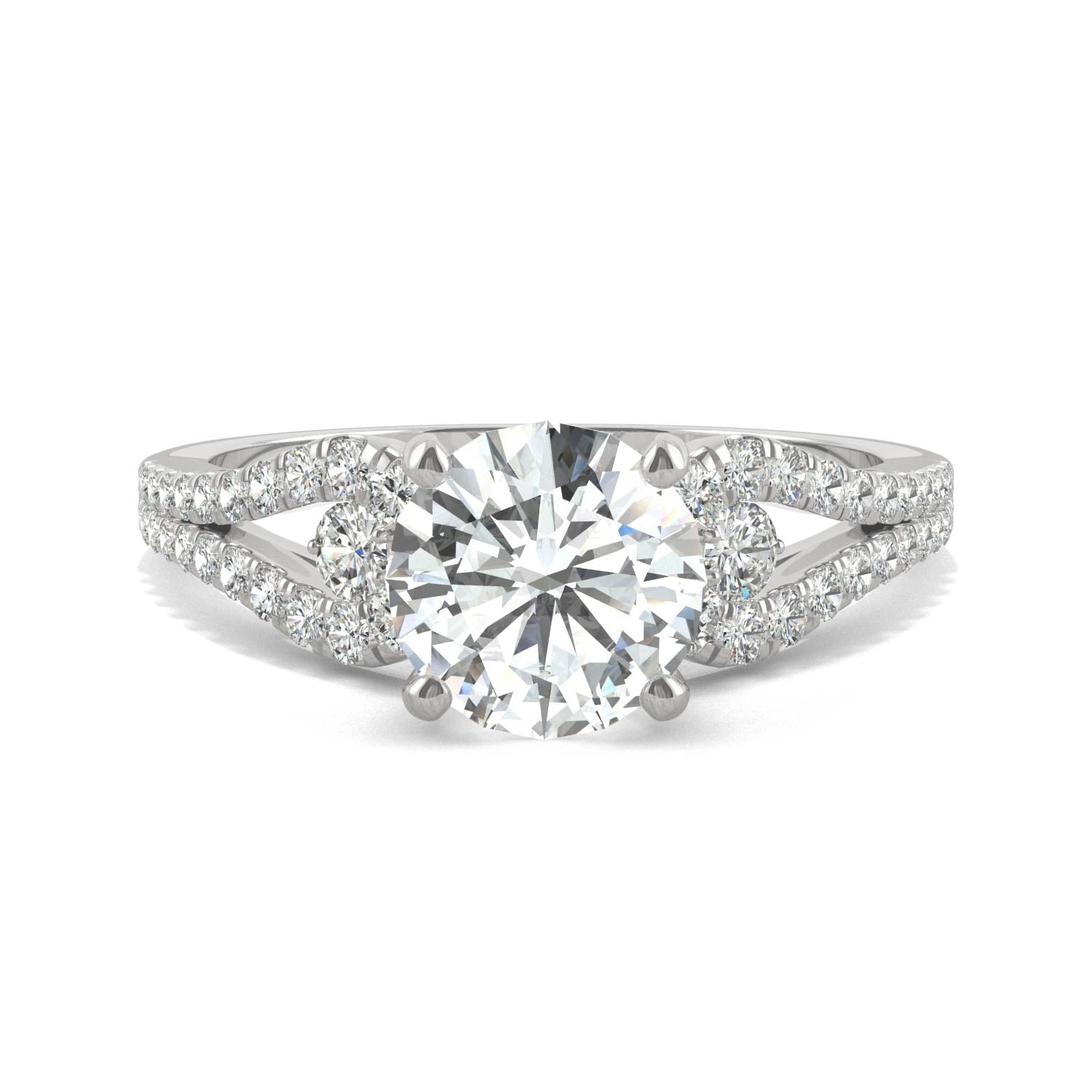 2.08 CTW Moissanite Engagement Ring