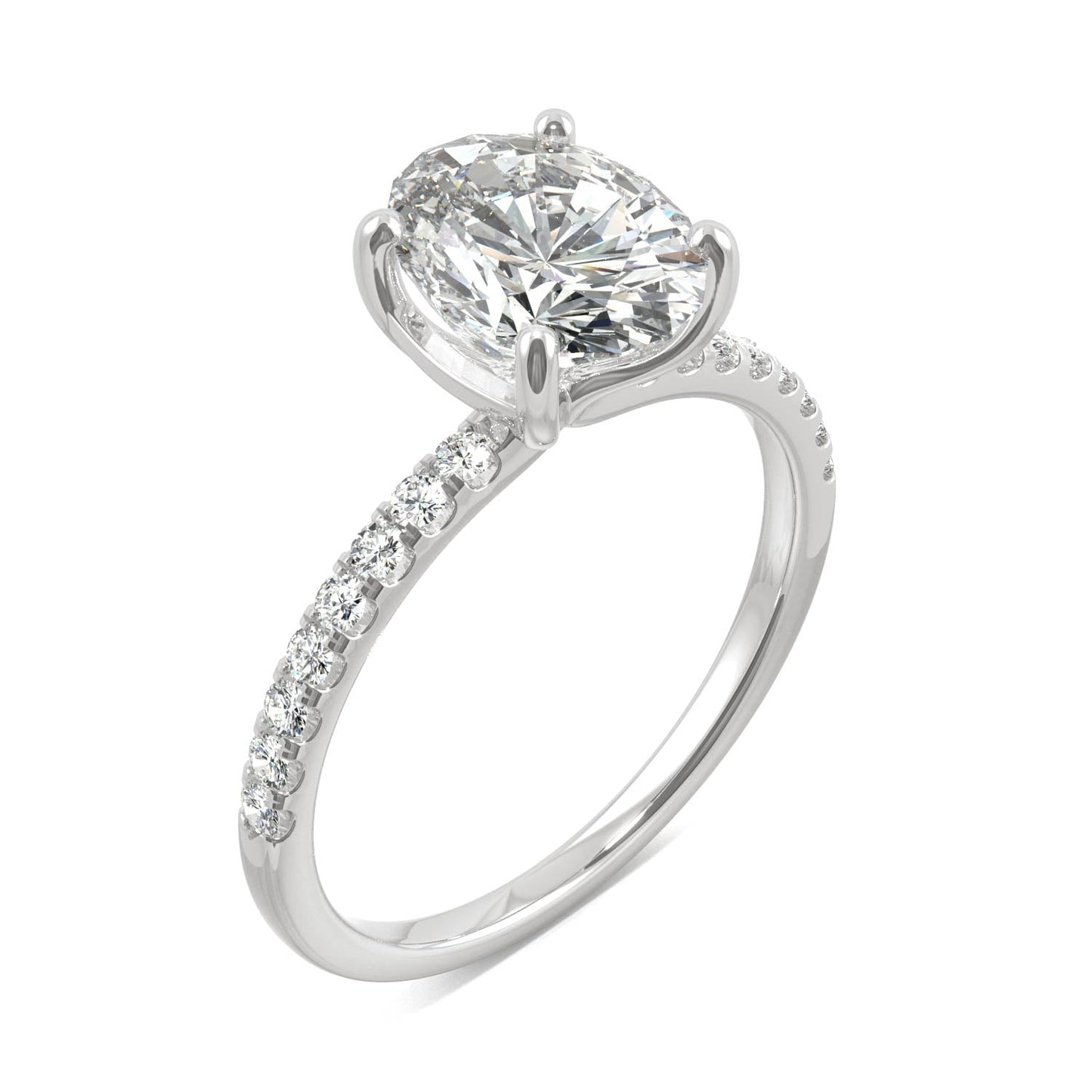 2.34 CTW Oval Moissanite Ring