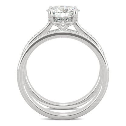 1.92 CTW Moissanite Bridal Set 14K White Gold