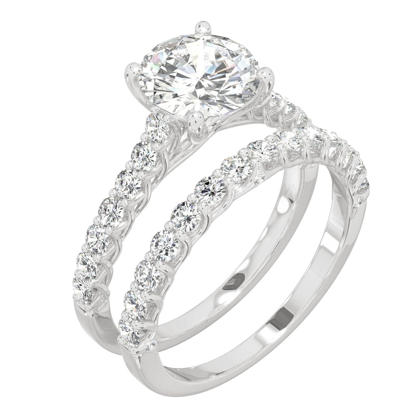 Moissanite White Gold Ring