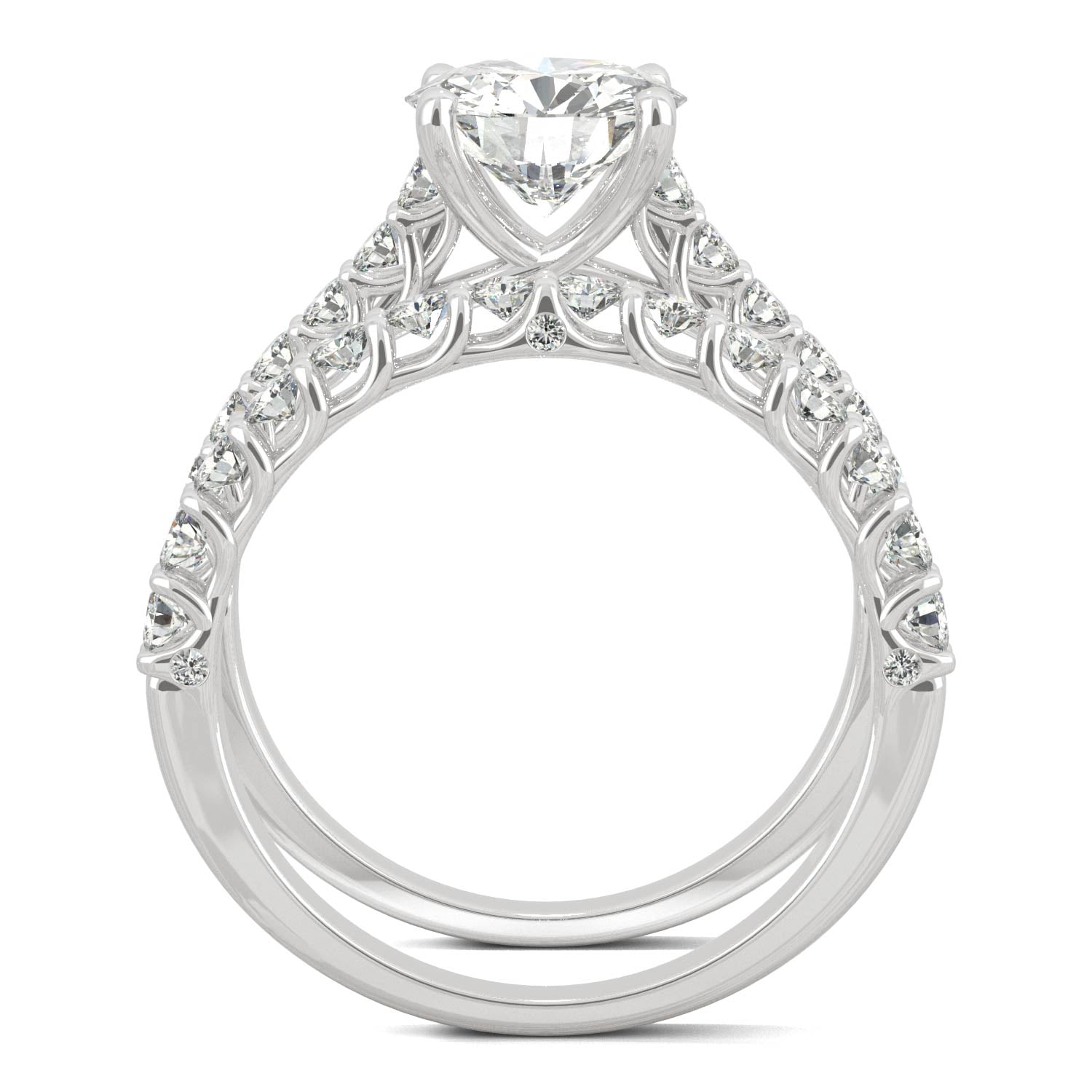 Moissanite White Gold Ring