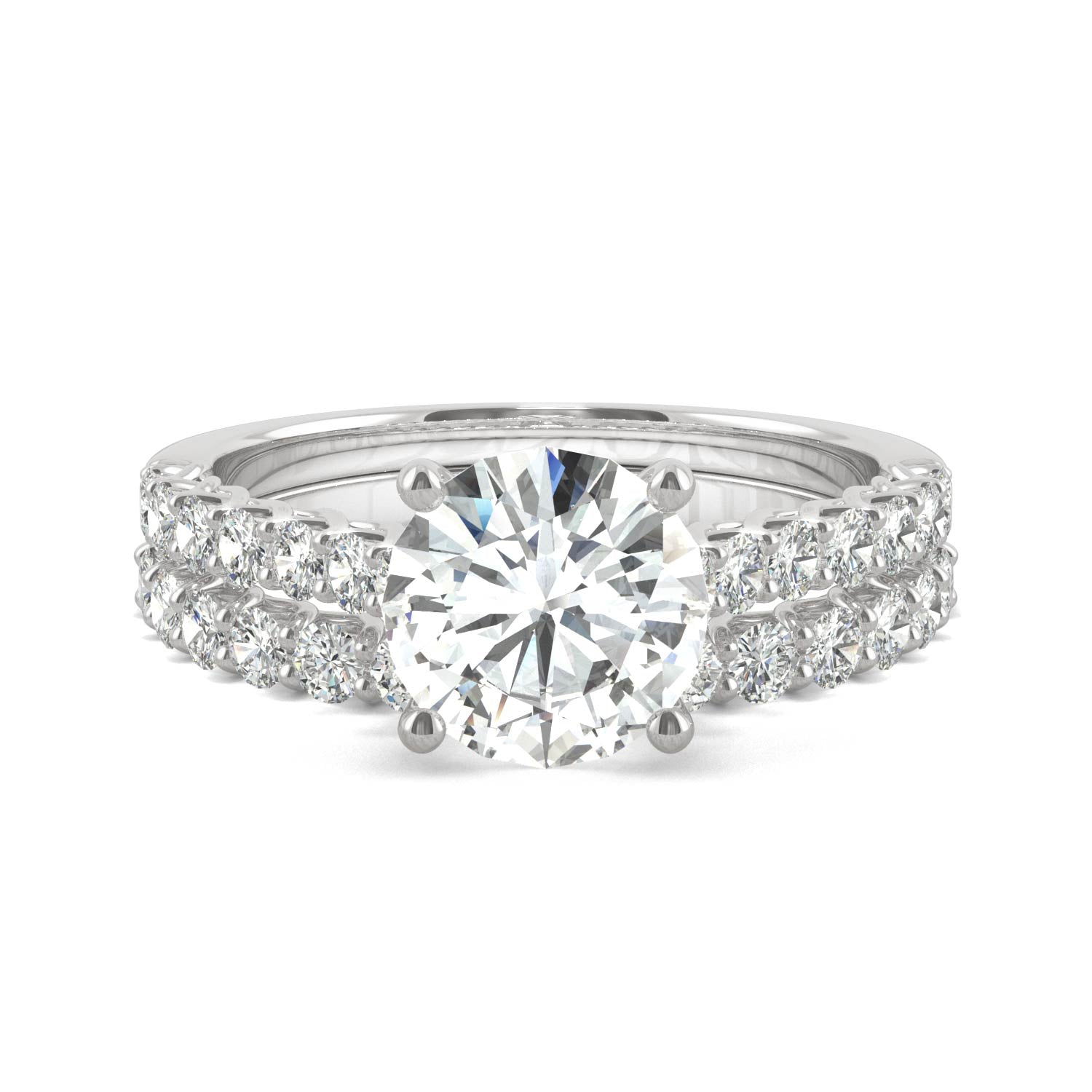 Moissanite White Gold Ring