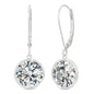 3.80 CTW Moissanite Bezel Drop Earrings