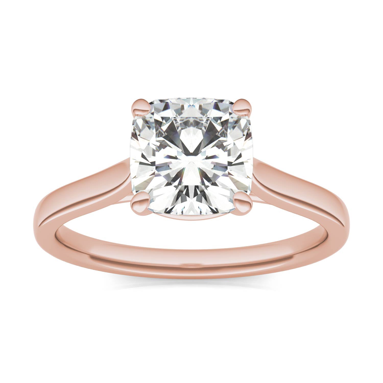 2.00 CTW Rose Gold Moissanite Solitaire Ring