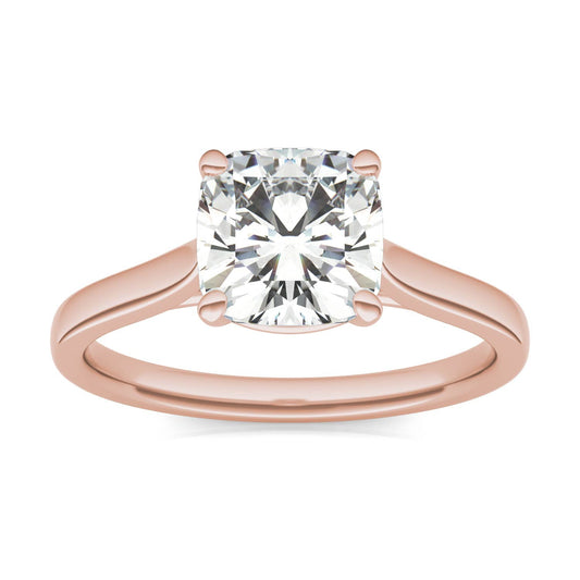 2.00 CTW Rose Gold Moissanite Solitaire Ring