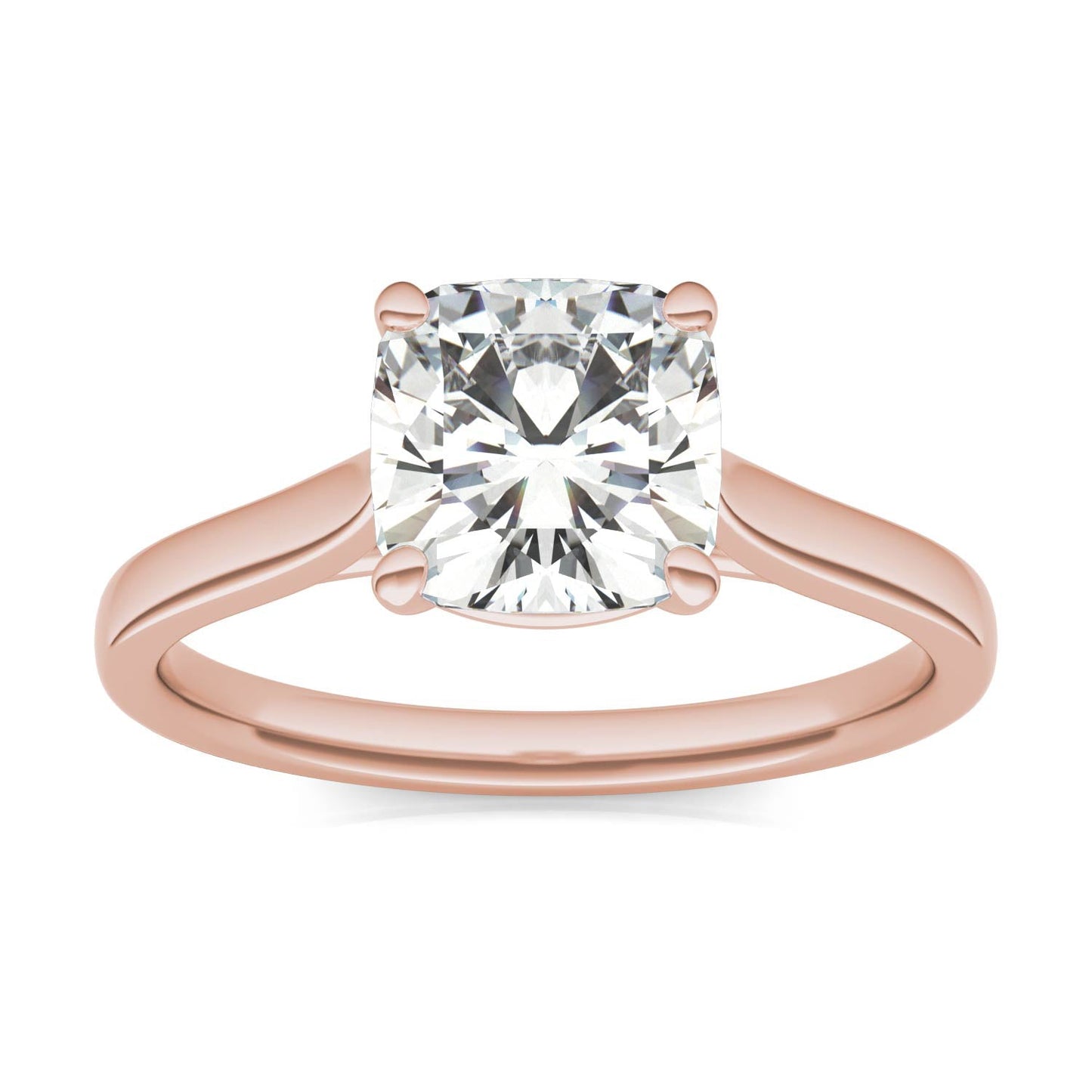 2 CTW Moissanite Rose Gold Solitaire Ring