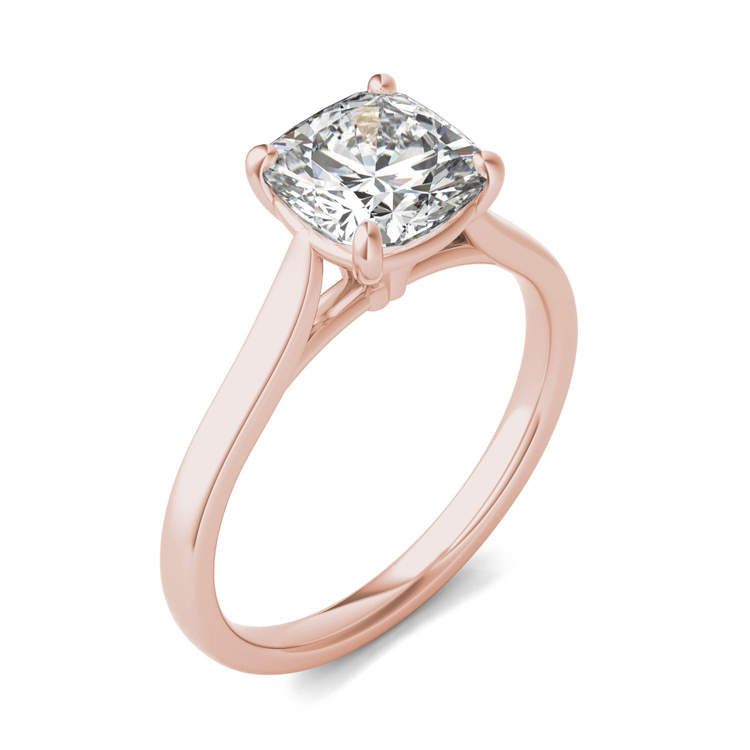 2.00 CTW Rose Gold Moissanite Solitaire Ring