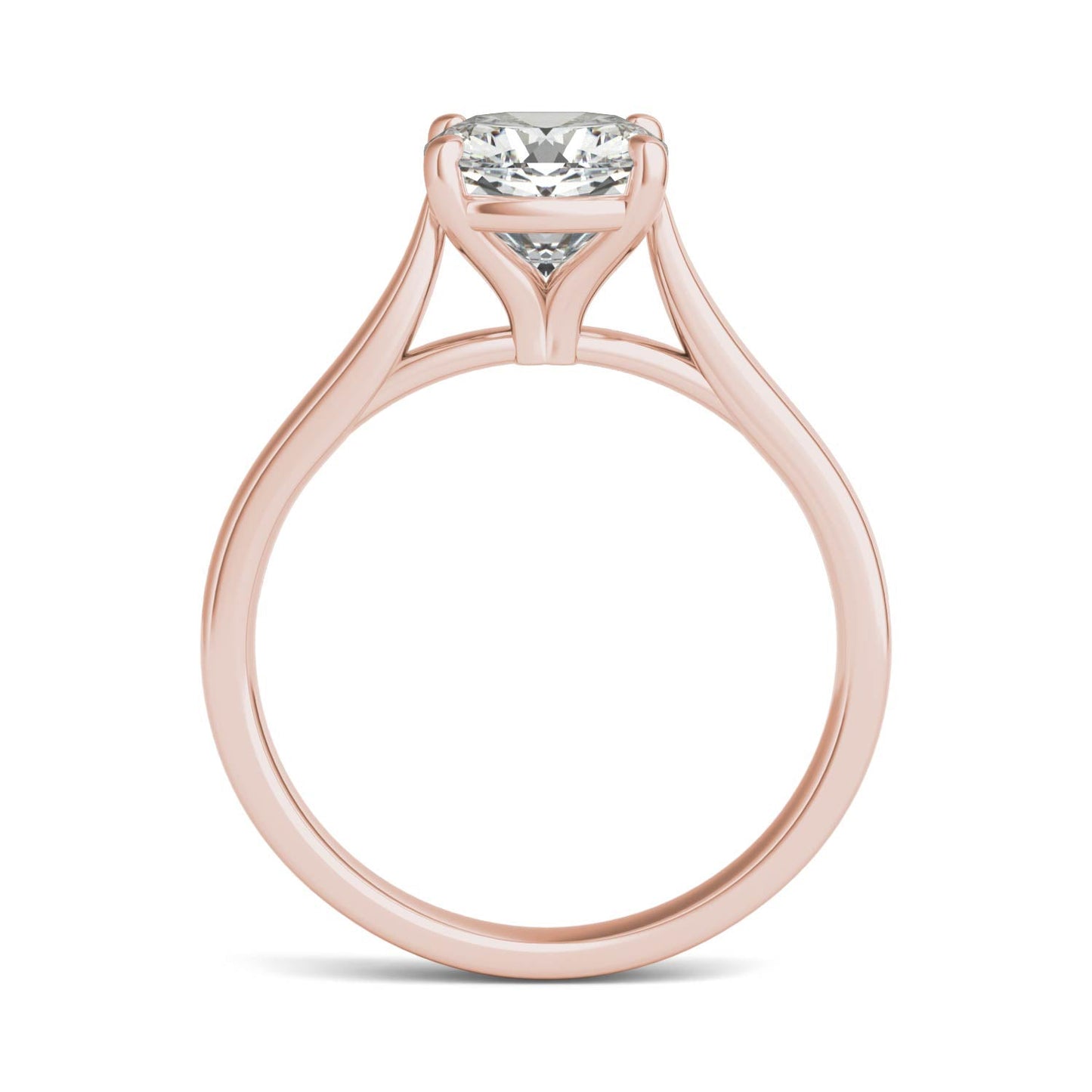 2.00 CTW Rose Gold Moissanite Solitaire Ring