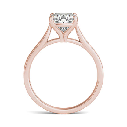 2.00 CTW Rose Gold Moissanite Solitaire Ring