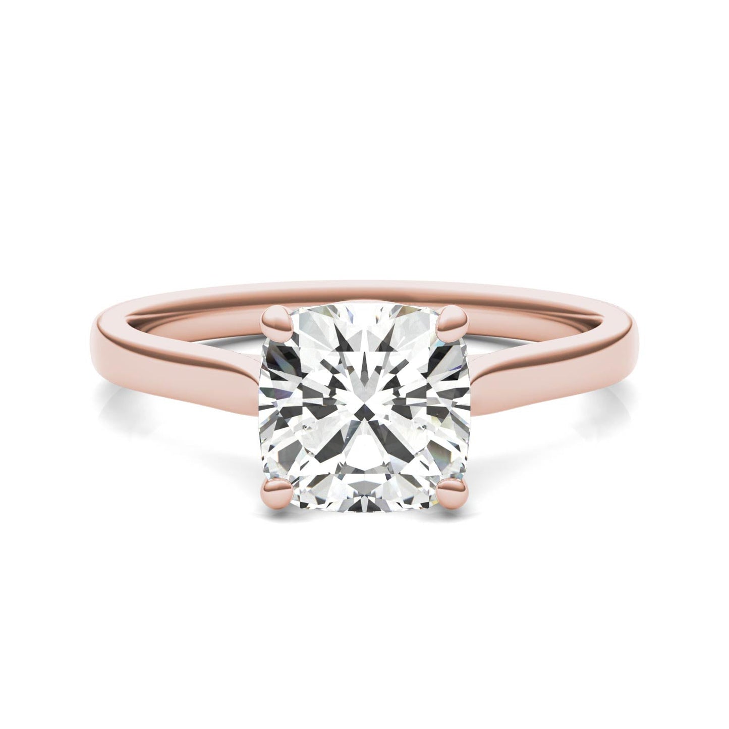 2 CTW Moissanite Rose Gold Solitaire Ring