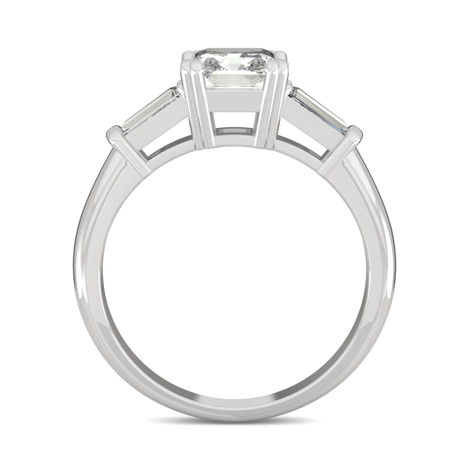 1.67 CTW Moissanite Three Stone Ring