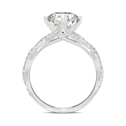 2.30 CTW Round Moissanite Pave Ring