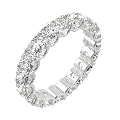 4.18 CTW Cushion Moissanite Eternity Ring