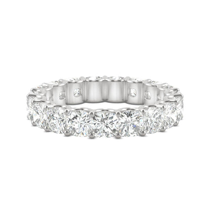 4.18 CTW Cushion Moissanite Eternity Ring