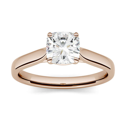 1.10 CTW Rose Gold Moissanite Ring