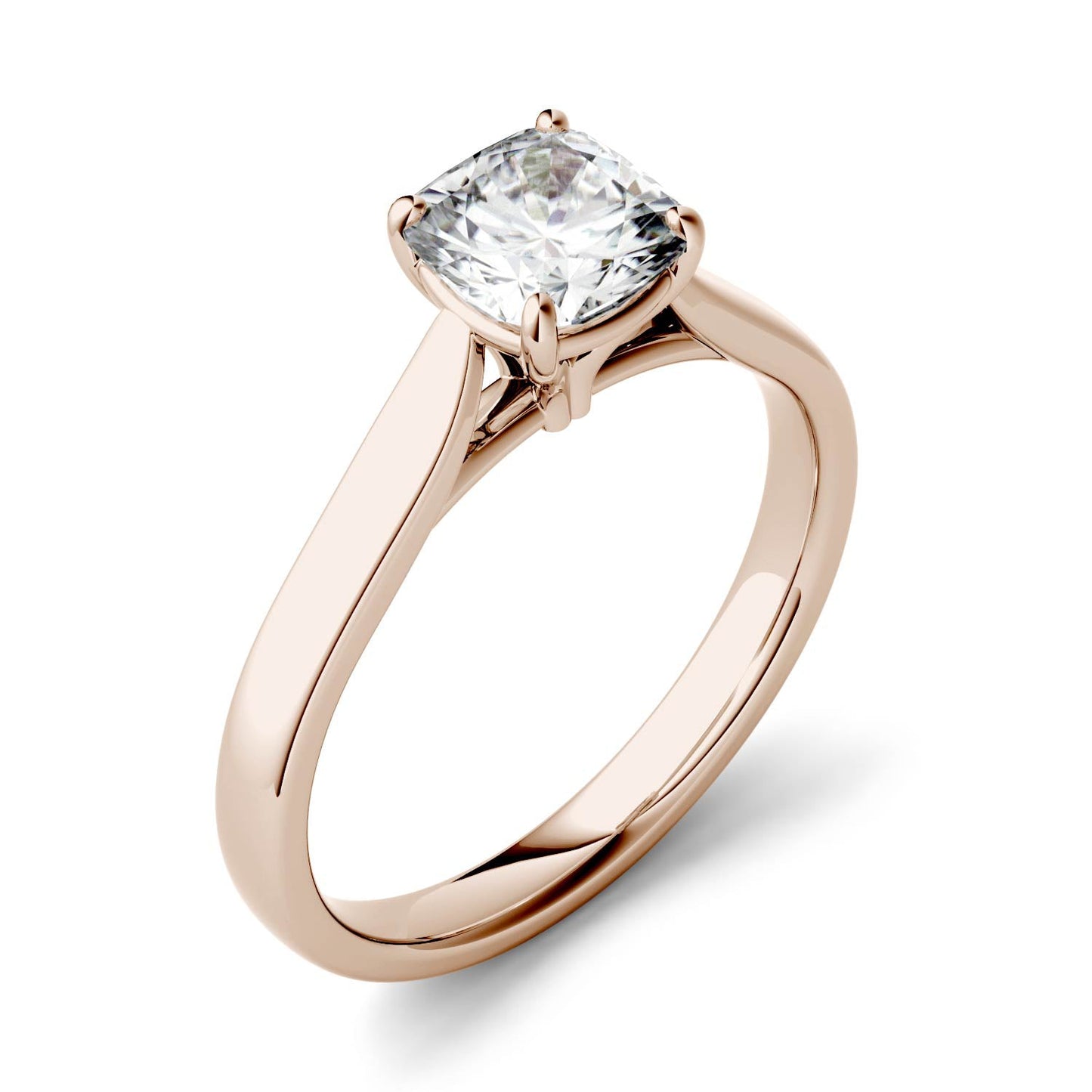 1.10 CTW Rose Gold Moissanite Ring