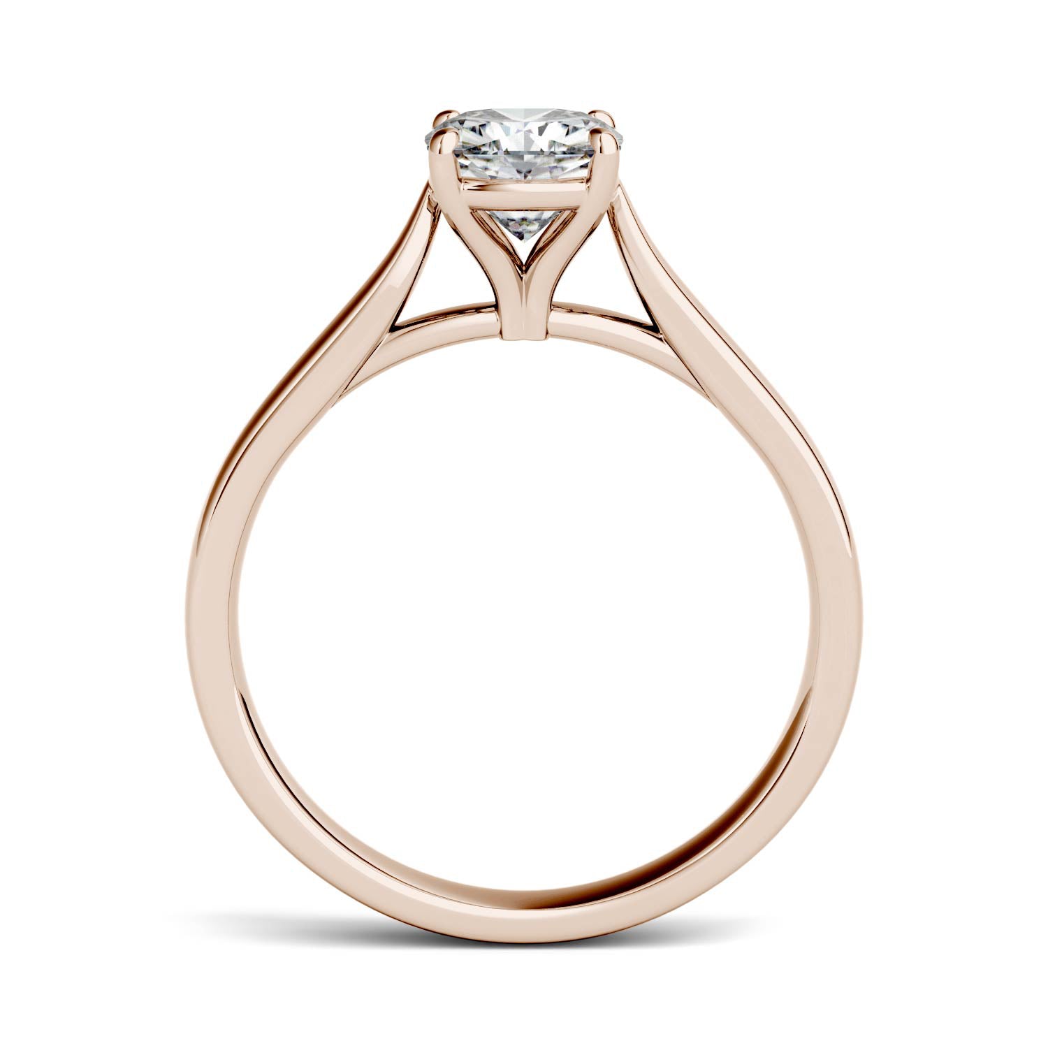 1.10 CTW Rose Gold Moissanite Ring