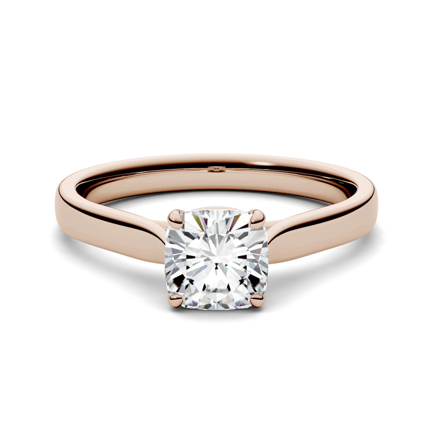 1.10 CTW Rose Gold Moissanite Ring