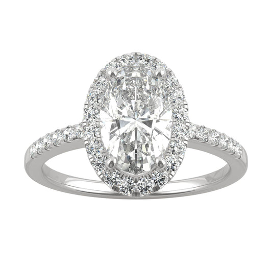 2.62 CTW Moissanite Halo Ring