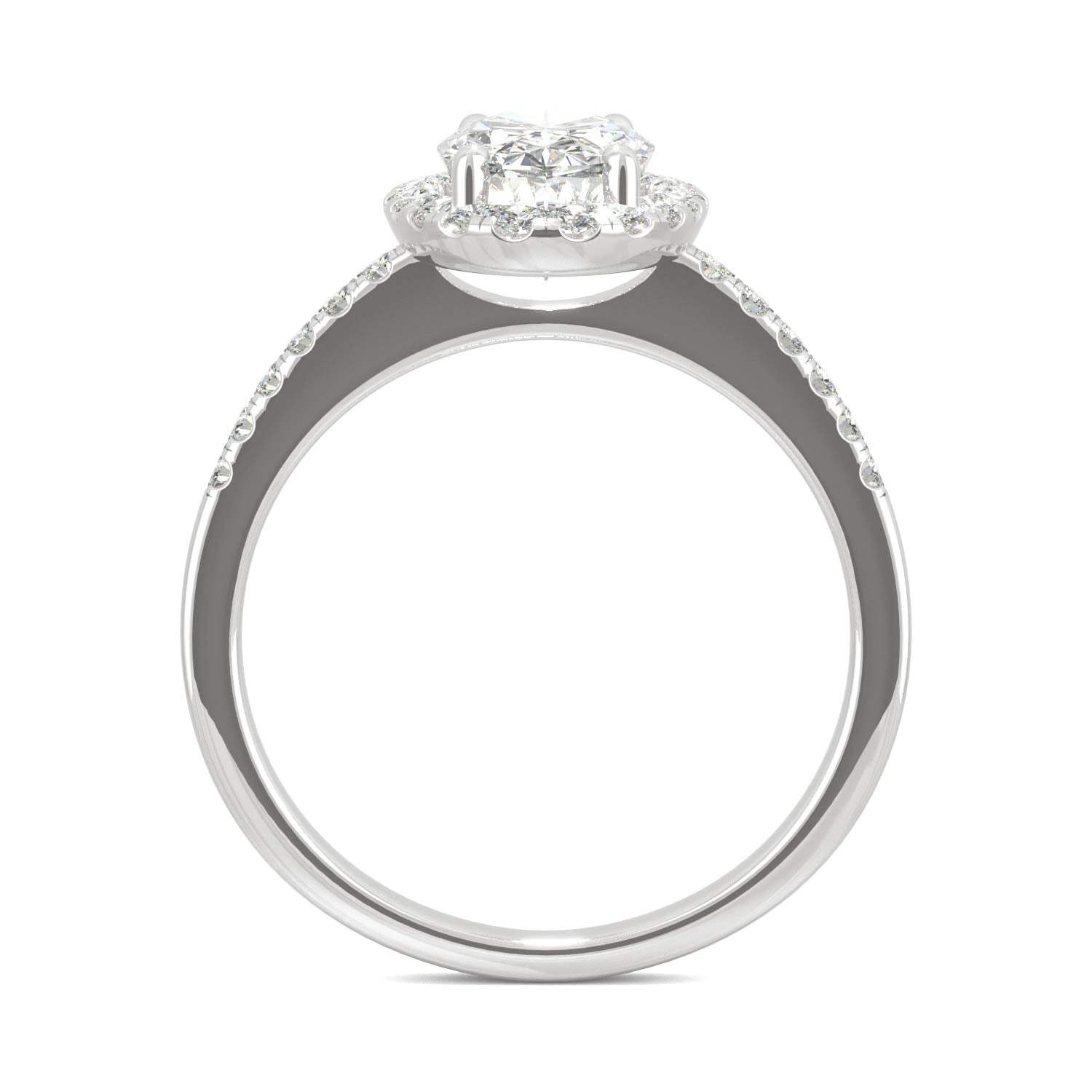 2.62 CTW Moissanite Halo Ring