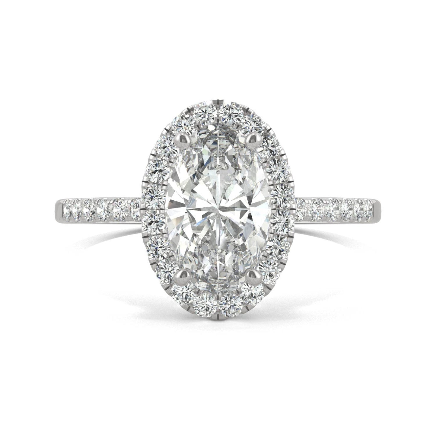 2.62 CTW Moissanite Halo Ring