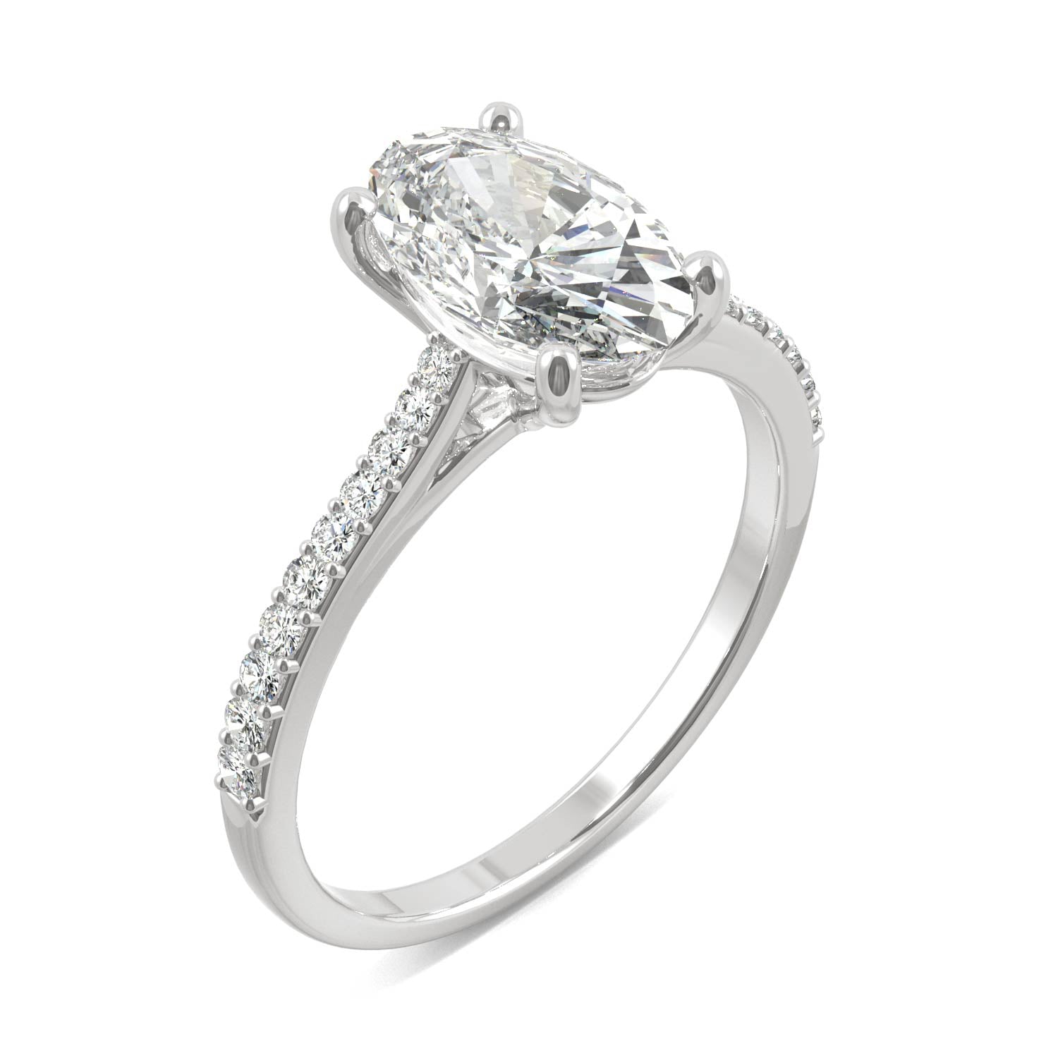 2.49 CTW Moissanite Engagement Ring