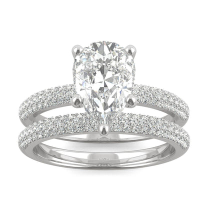 2.54 CTW Moissanite Pear Bridal Set