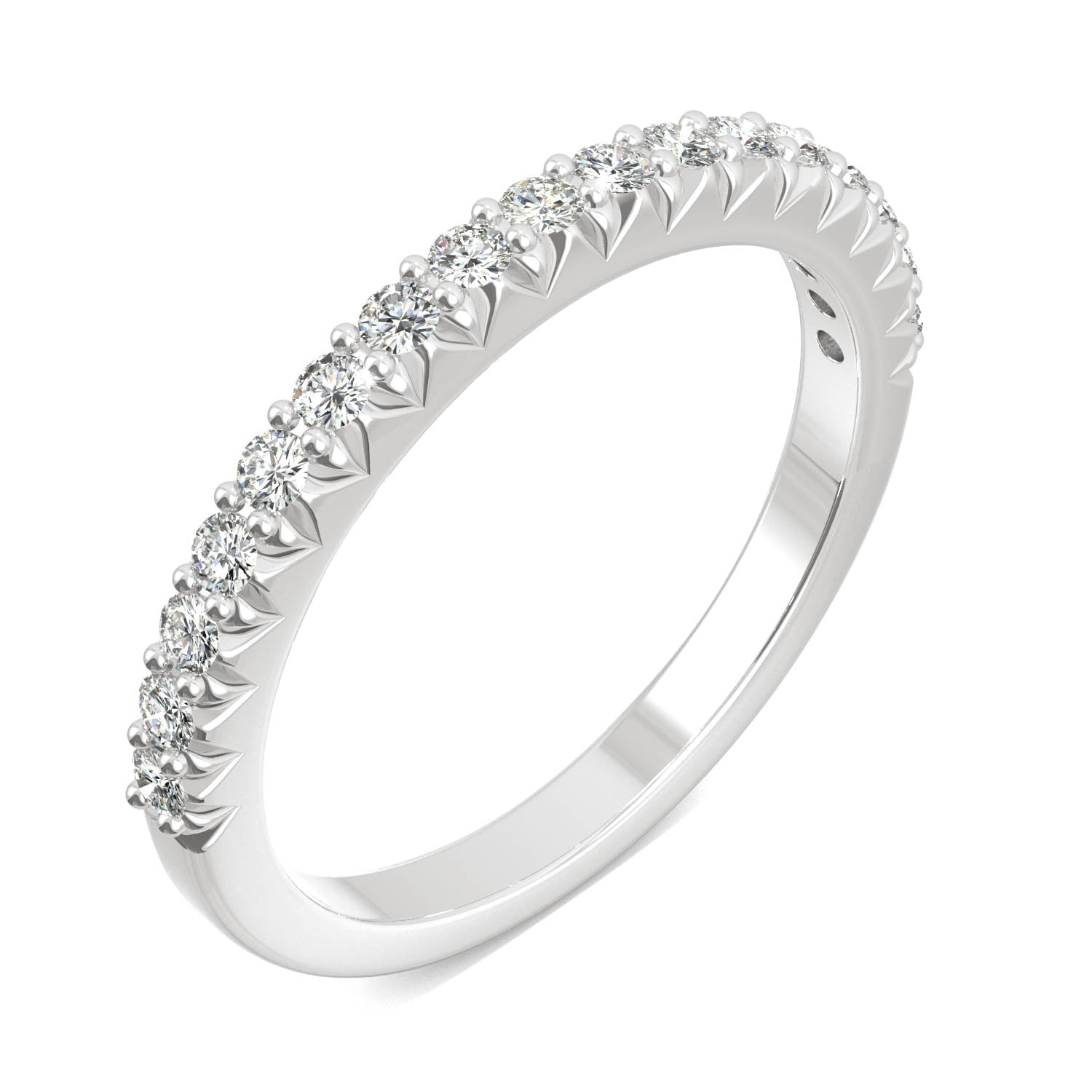 0.34 CTW Round Moissanite Stackable Ring