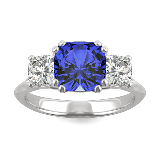 3.70 CTW Sapphire Cushion Engagement Ring