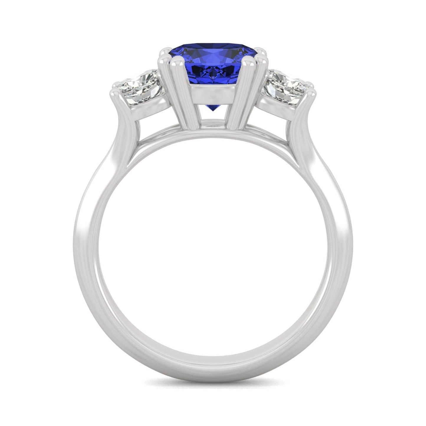 3.70 CTW Sapphire Cushion Engagement Ring