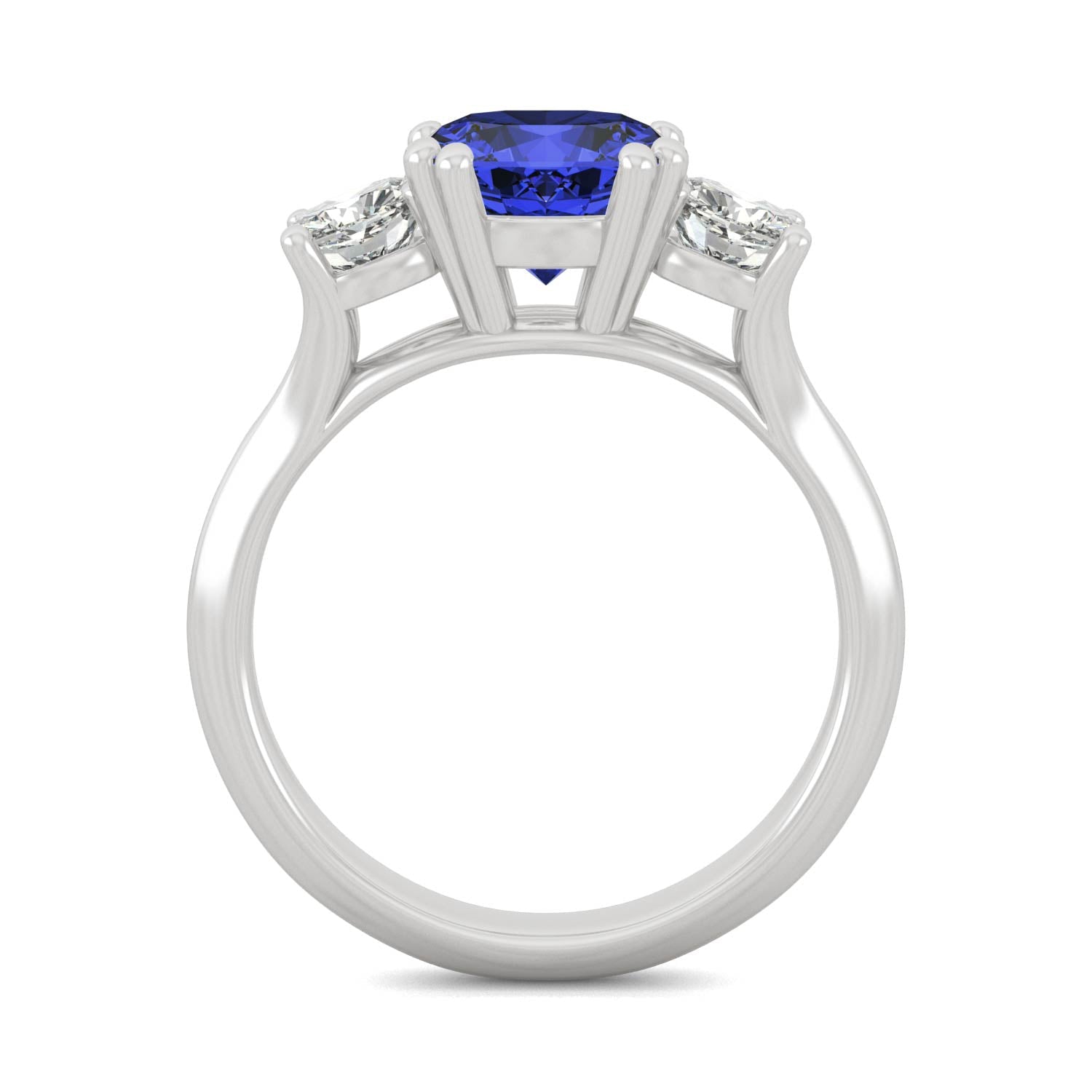 3.70 CTW Sapphire Cushion Engagement Ring