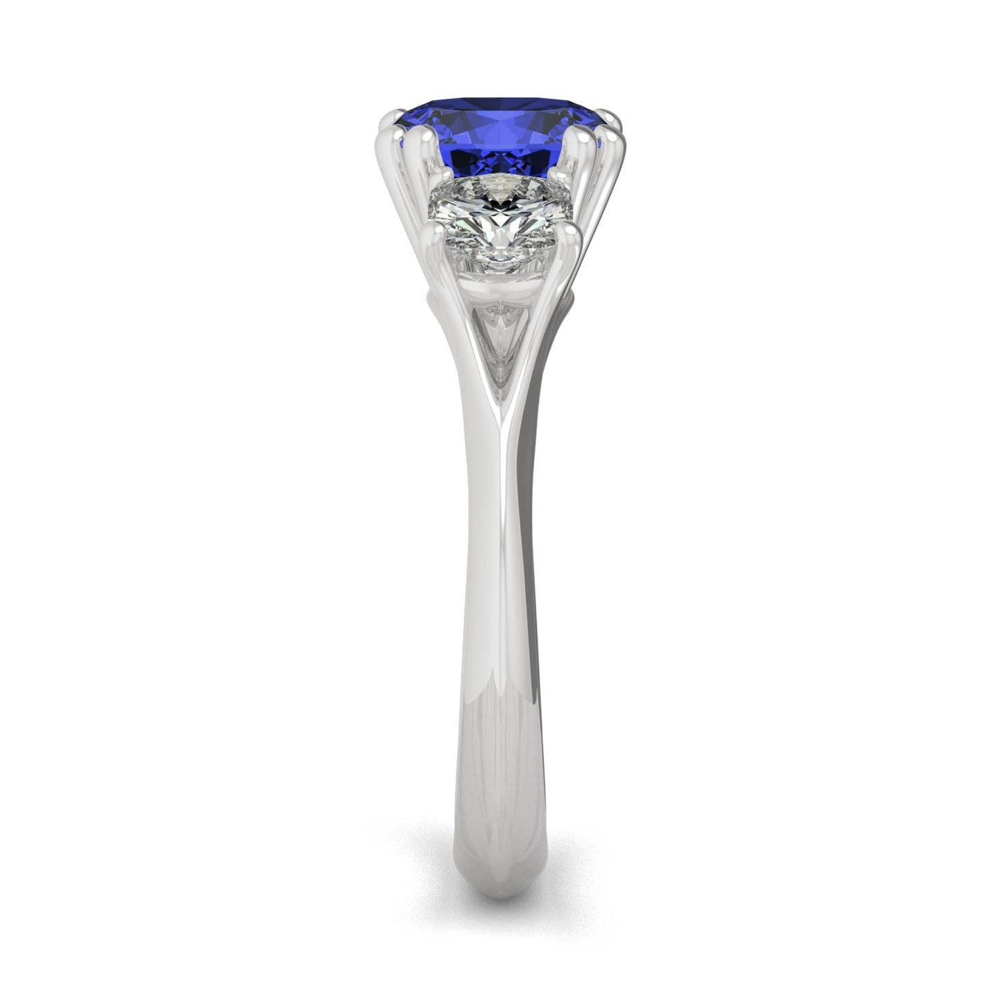 3.70 CTW Sapphire Cushion Engagement Ring