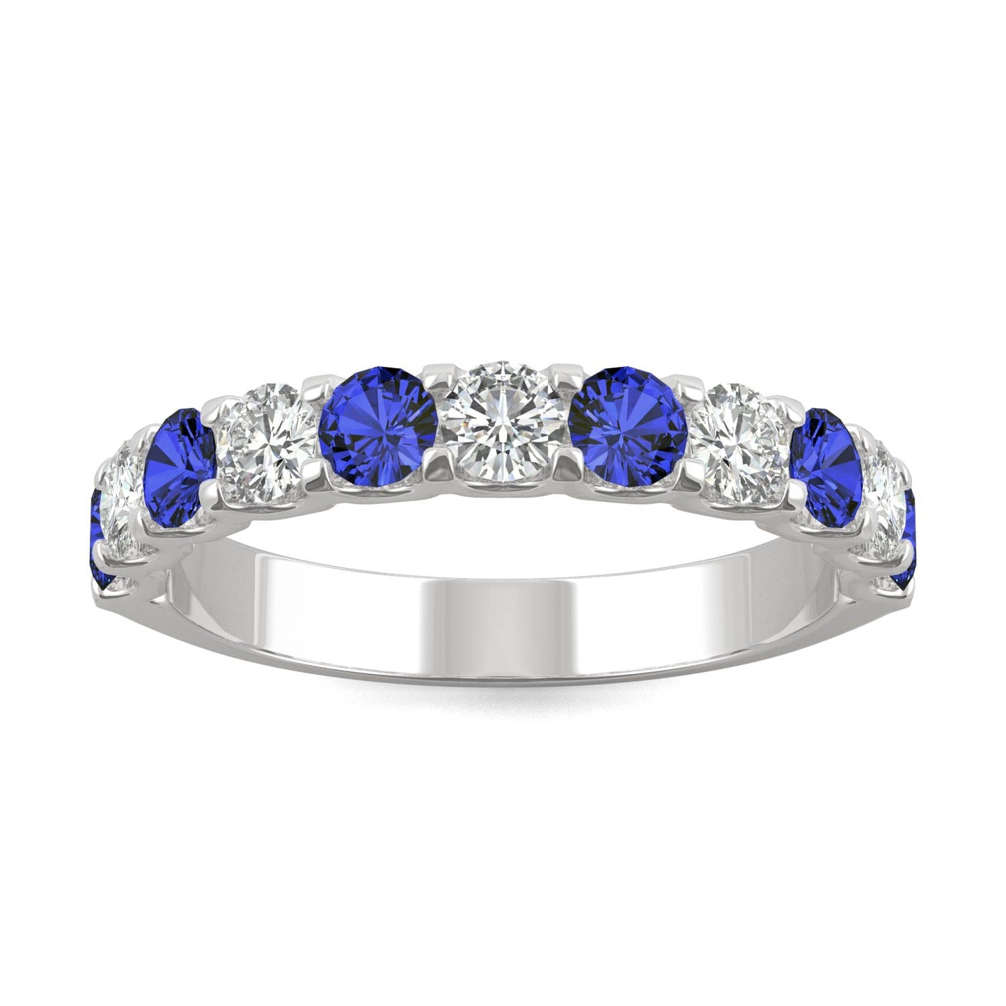 1.58 CTW Sapphire Ring 14K White Gold