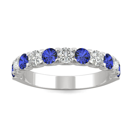 1.58 CTW Sapphire Ring 14K White Gold