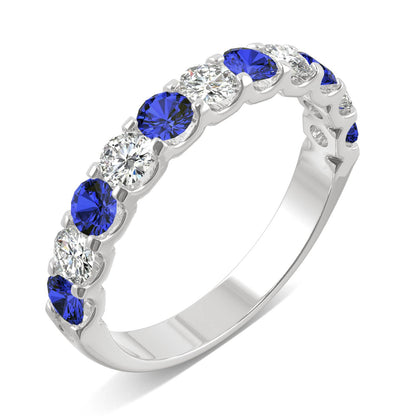 1.58 CTW Sapphire Ring 14K White Gold