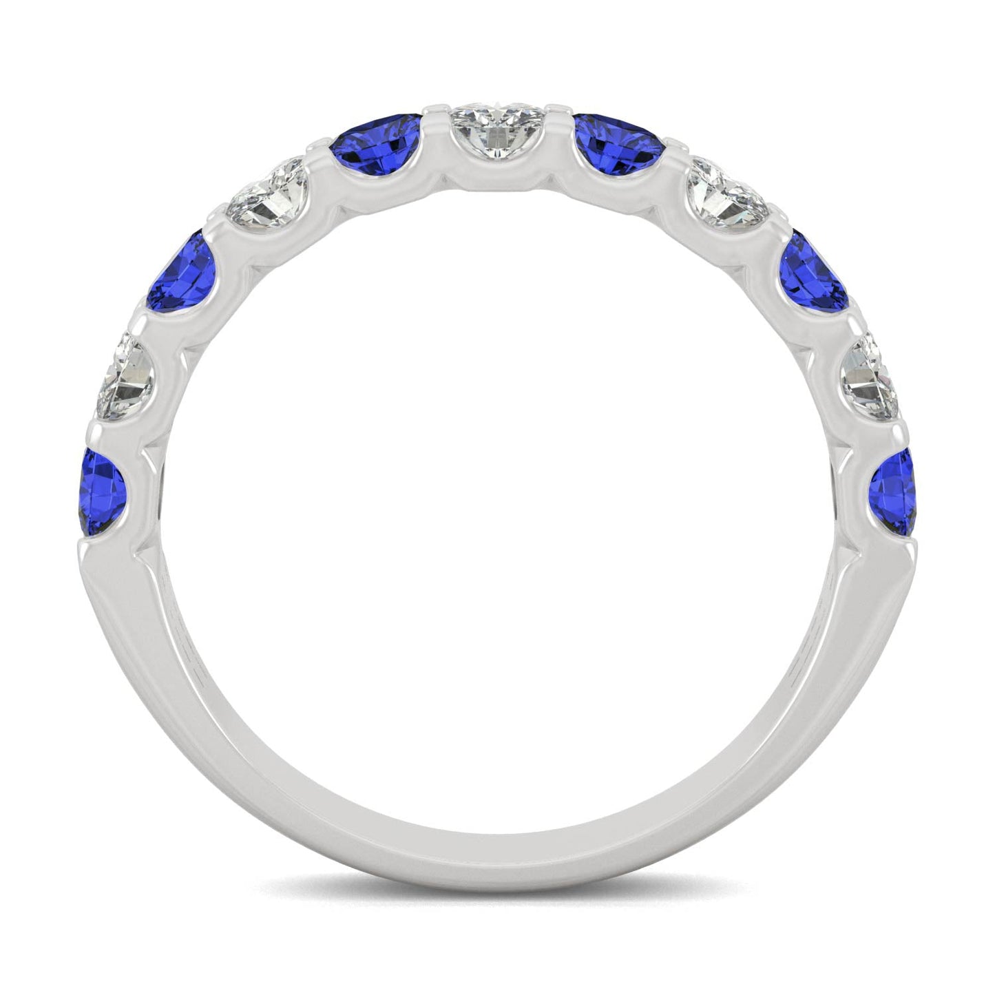 1.58 CTW Sapphire Ring 14K White Gold