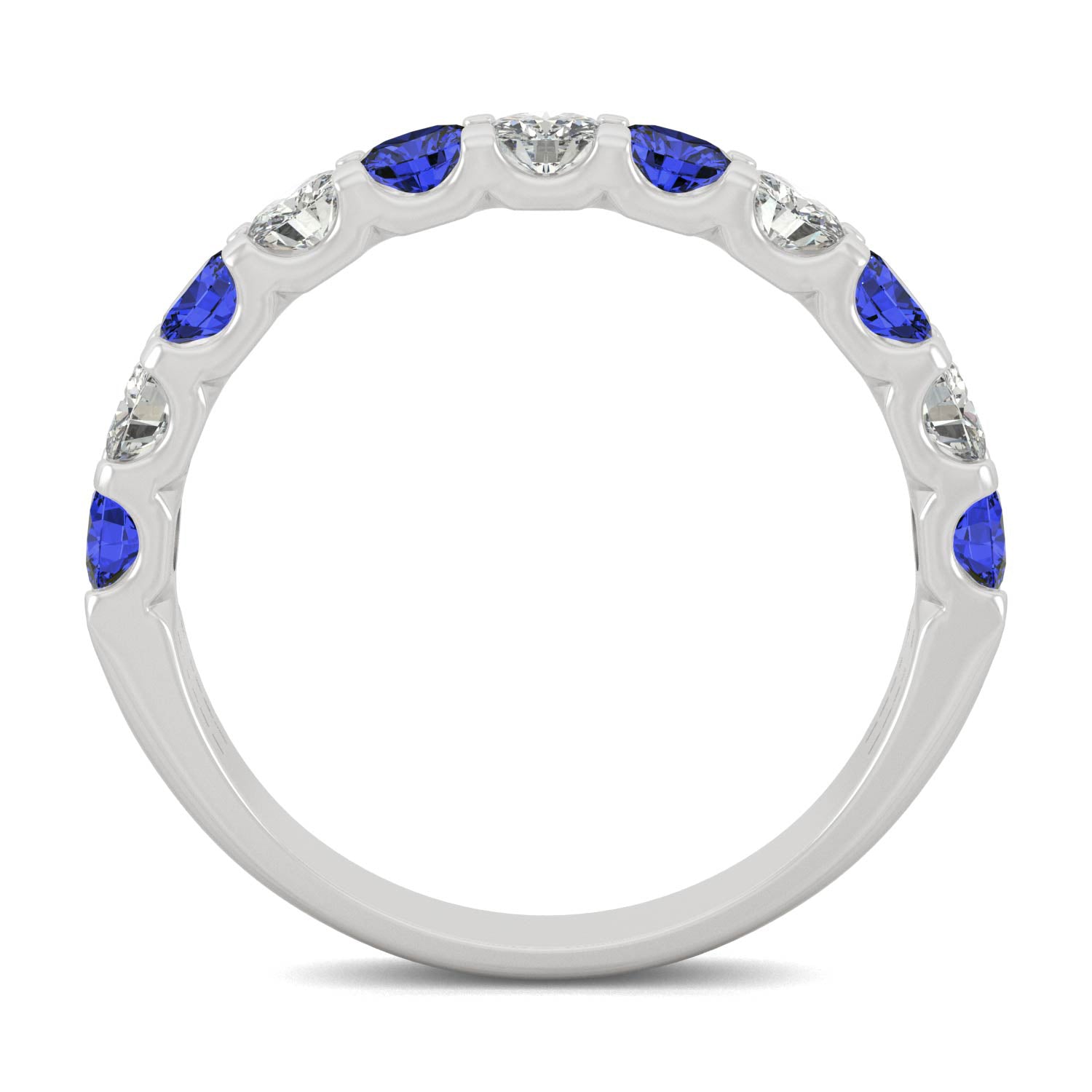 1.58 CTW Sapphire Ring 14K White Gold