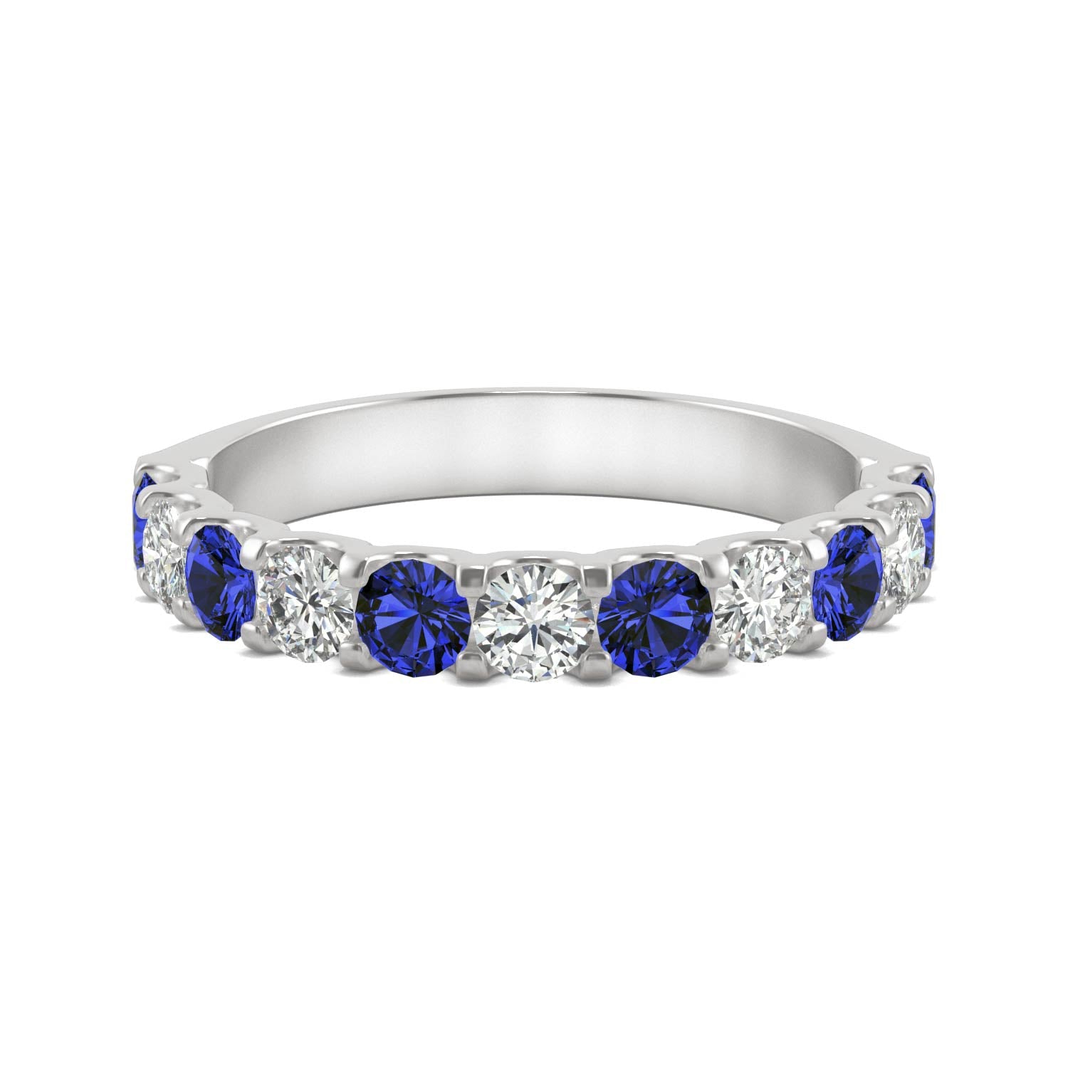 1.58 CTW Sapphire Ring 14K White Gold