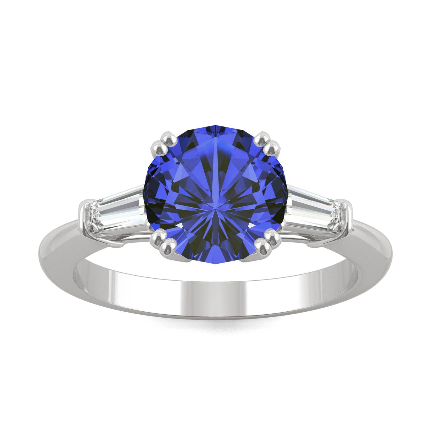 3.07 CTW Sapphire White Gold Ring