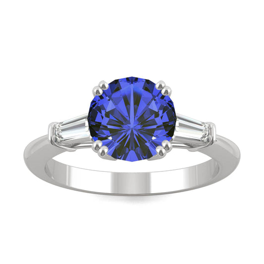 3.07 CTW Sapphire White Gold Ring