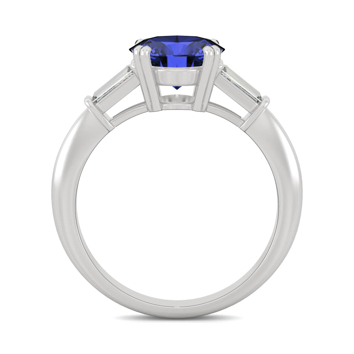 3.07 CTW Sapphire White Gold Ring