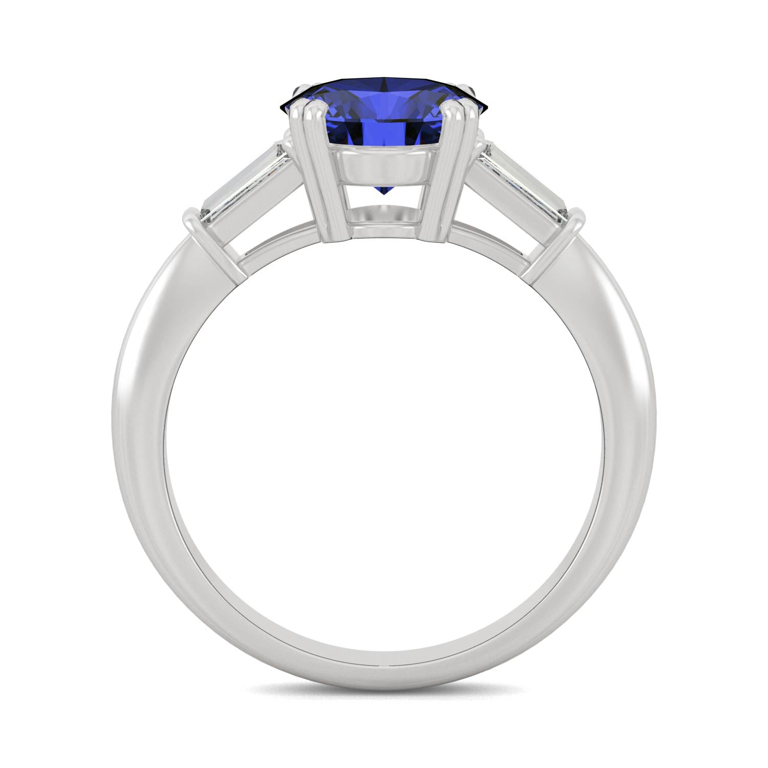 3.07 CTW Sapphire White Gold Ring