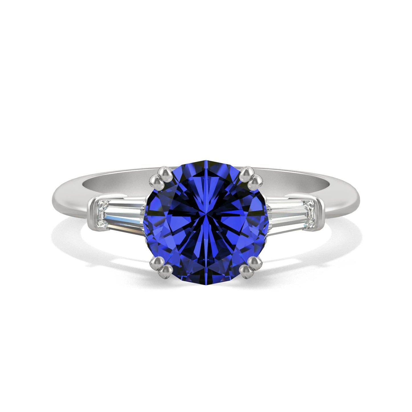 3.07 CTW Sapphire White Gold Ring