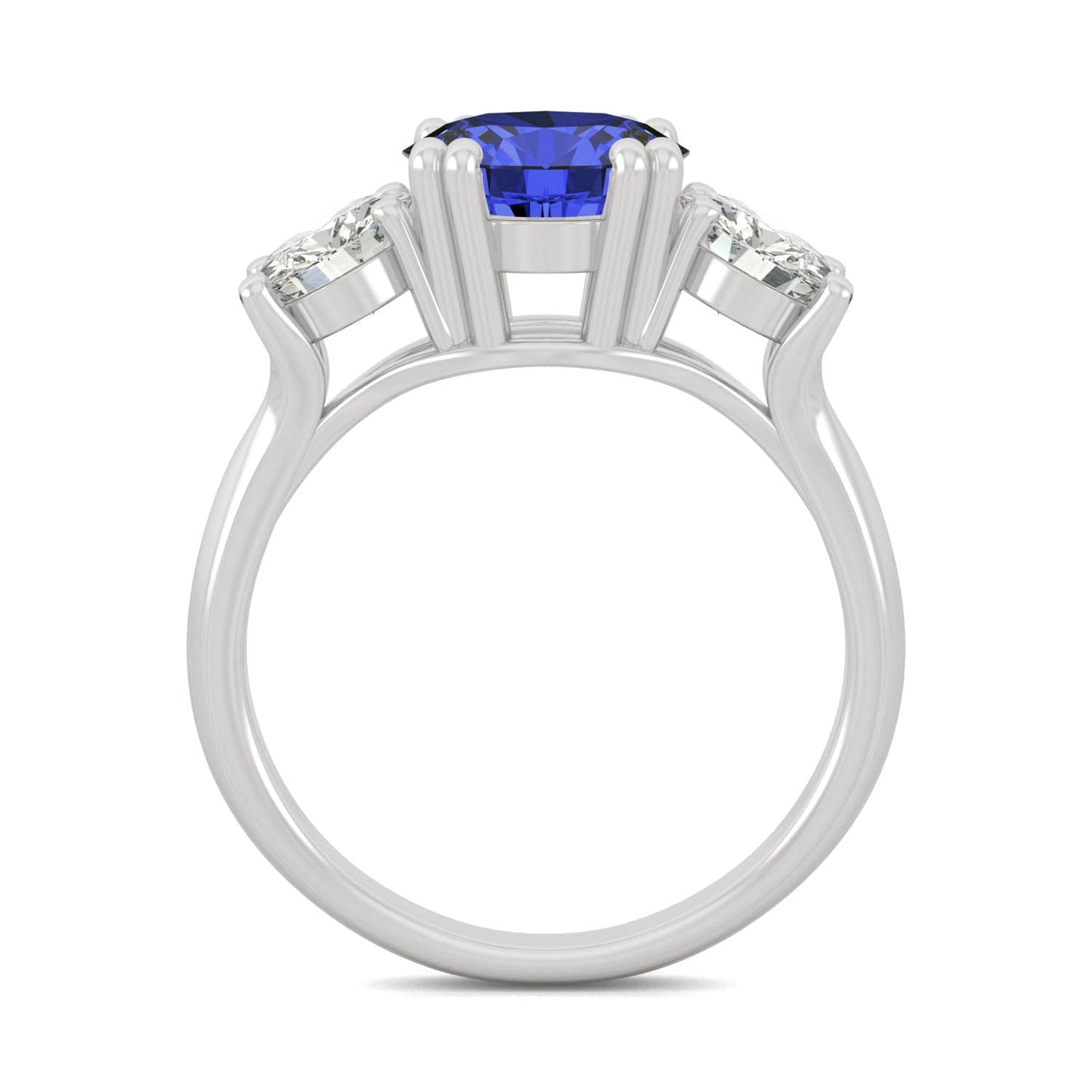 3.90 CTW Sapphire Three Stone Ring