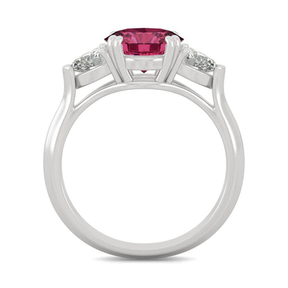 3.50 CTW Ruby Engagement Ring