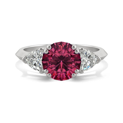 3.5 CTW Ruby 14K White Gold Ring