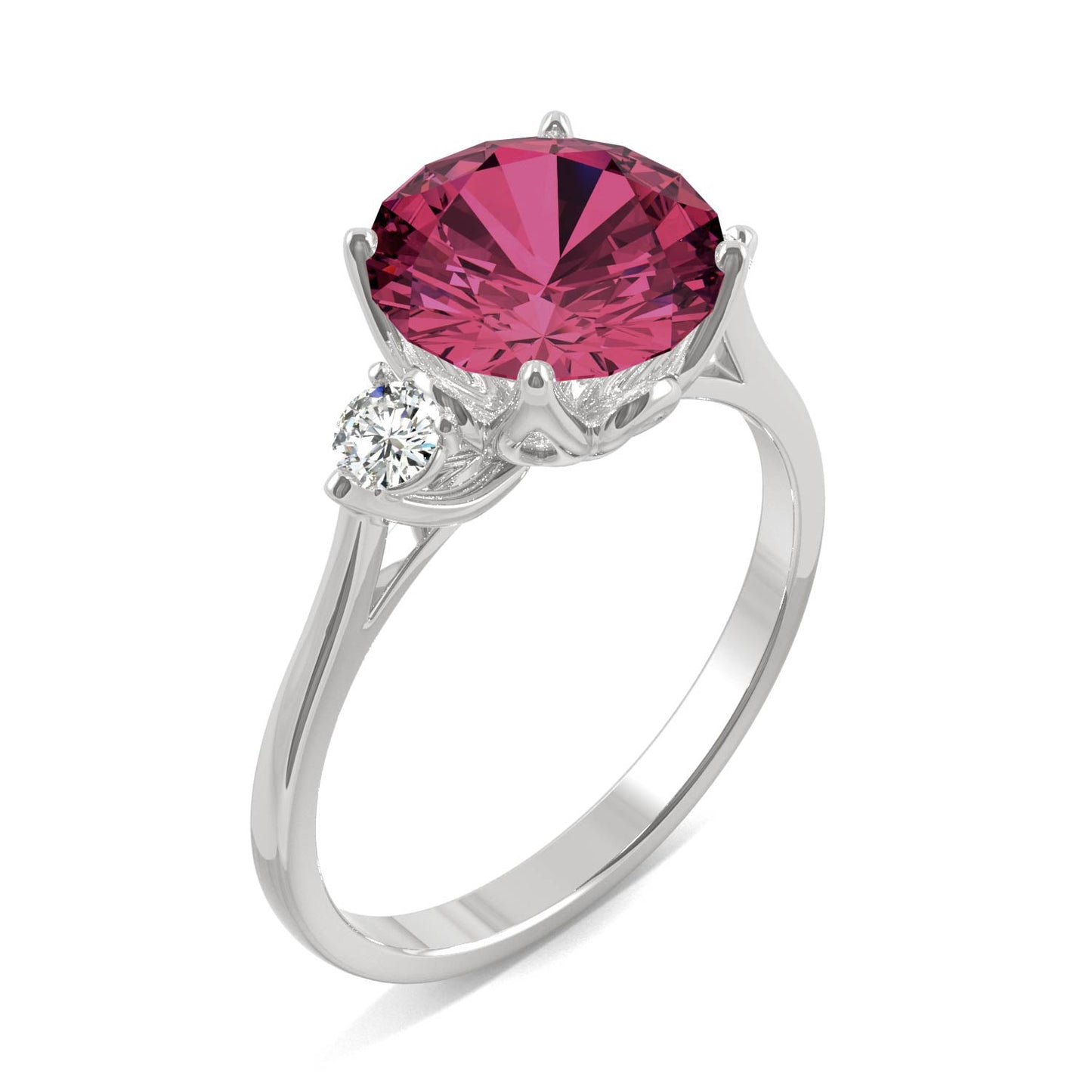 3.55 CTW Ruby Engagement Ring